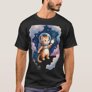 Kosmischer Sound-Aufkleber schwebender Astronaut K T-Shirt