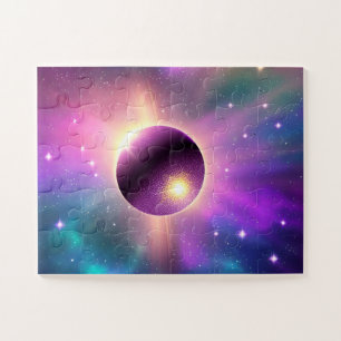 Kosmischer Spaß auf dem Lila Planeten, um das Univ Puzzle