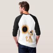 Kosmischer Spaß - Fun Eclipse Ringer T-Shirt für M (Schwarz voll)