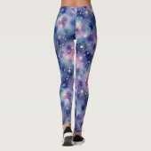Kosmischer Staub Nahtloses Muster Leggings (Rückseite)
