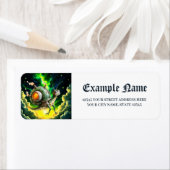 Kosmischer Steampunk-Schnecken-Vogel – Neon-Traum- (Insitu)