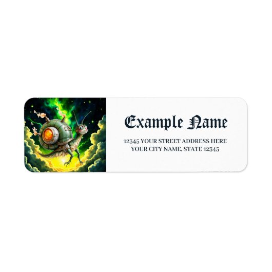 Kosmischer Steampunk-Schnecken-Vogel – Neon-Traum- (Vorne)