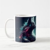 Kosmischer Sternenlicht-Fuchs-Geist-Fantasie-Tier Kaffeetasse (Links)