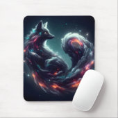 Kosmischer Sternenlicht-Fuchs-Geist-Fantasie-Tier Mousepad (Mit Mouse)