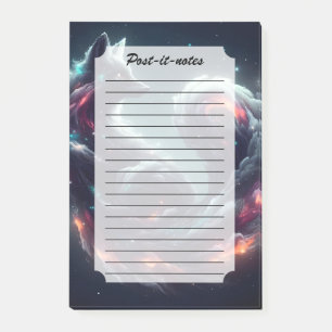 Kosmischer Sternenlicht-Fuchs-Geist-Fantasie-Tier Post-it Klebezettel