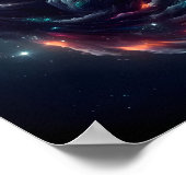 Kosmischer Sternenlicht-Fuchs-Geist-Fantasie-Tier Poster (Ecke)
