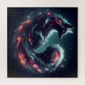 Kosmischer Sternenlicht-Fuchs-Geist-Fantasie-Tier Puzzle (Horizontal)
