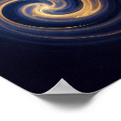 Kosmischer Strudel aus goldenem Licht Poster (Ecke)