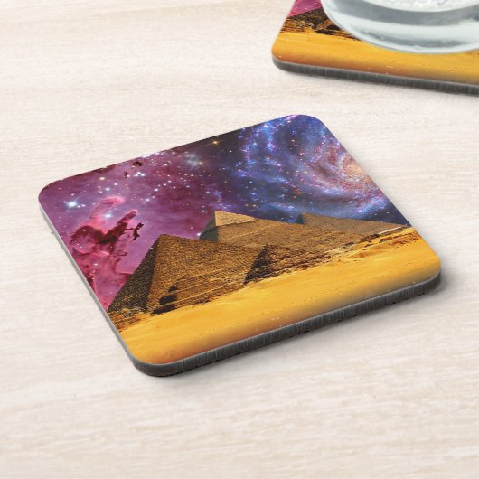 kosmischer Sturm über dem Untergrund Getränkeuntersetzer (Linke Seite)