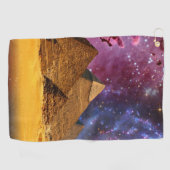 kosmischer Sturm über dem Untergrund Golfhandtuch (Horizontal)