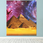 kosmischer Sturm über dem Untergrund Leinwanddruck (Insitu (Holzboden))