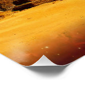 kosmischer Sturm über dem Untergrund Poster (Ecke)