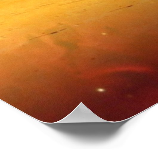 kosmischer Sturm über dem Untergrund Poster (Ecke)