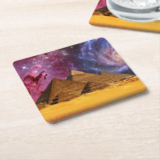 kosmischer Sturm über dem Untergrund Rechteckiger Pappuntersetzer (angewinkelt)