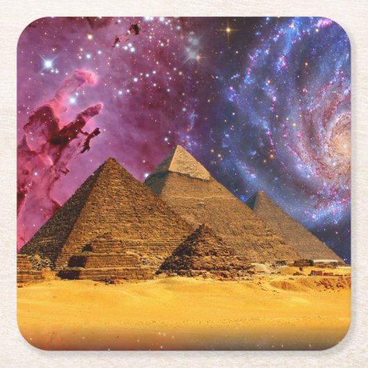 kosmischer Sturm über dem Untergrund Rechteckiger Pappuntersetzer (Vorderseite)