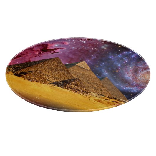 kosmischer Sturm über dem Untergrund Schneidebrett (Ecke)