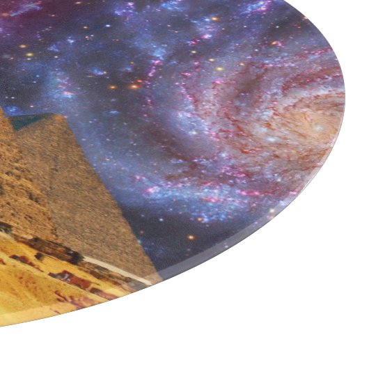 kosmischer Sturm über dem Untergrund Schneidebrett (Ecke)