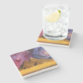 kosmischer Sturm über dem Untergrund Steinuntersetzer (Seitenansicht)