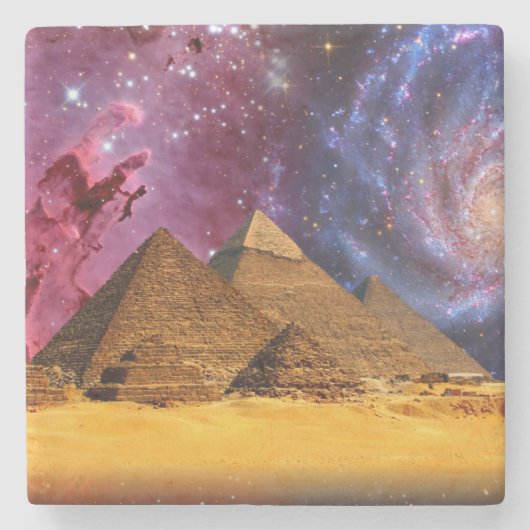 kosmischer Sturm über dem Untergrund Steinuntersetzer (Vorderseite)