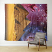 kosmischer Sturm über dem Untergrund Wandteppich (Beispiel (Horizontal))