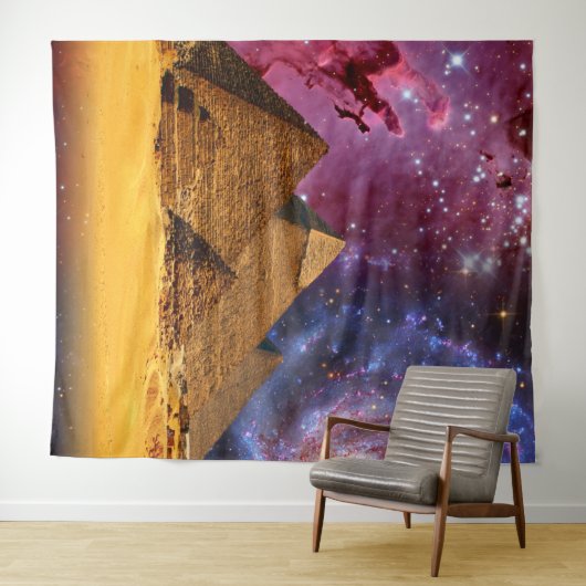 kosmischer Sturm über dem Untergrund Wandteppich (Beispiel (Horizontal))