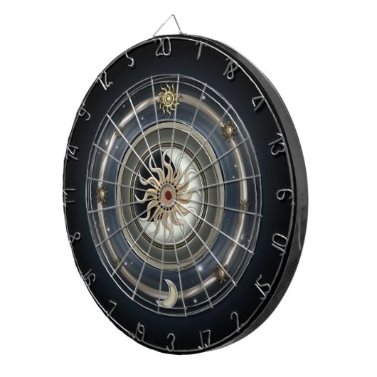 Kosmischer Sunmond-u. -stern-Entwurf Dartscheibe (Vorderseite rechts)