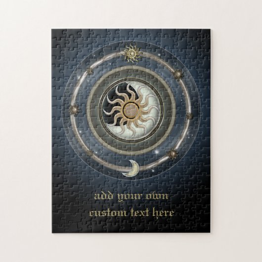 Kosmischer Sunmond-u. -stern-Entwurf Puzzle (Vertikal)