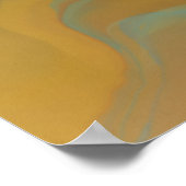 Kosmischer Swirl - Marmoriertes Abstraktes Gemälde Poster (Ecke)