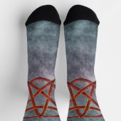 Kosmischer Tanz: Garnet Pentagram Socken (Oben)