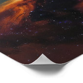 Kosmischer Tanz - Malerische Kunst im Weltraum Poster (Ecke)