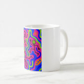 Kosmischer Tanz - Neon Stickmen Tasse (VorderseiteRechts)