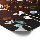 Kosmischer Tanz - Surreal Warli Landschaft Poster (Ecke)