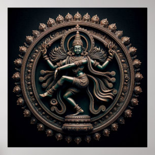 Kosmischer Tänzer Nataraja Kunst des Herrn Shiva Poster