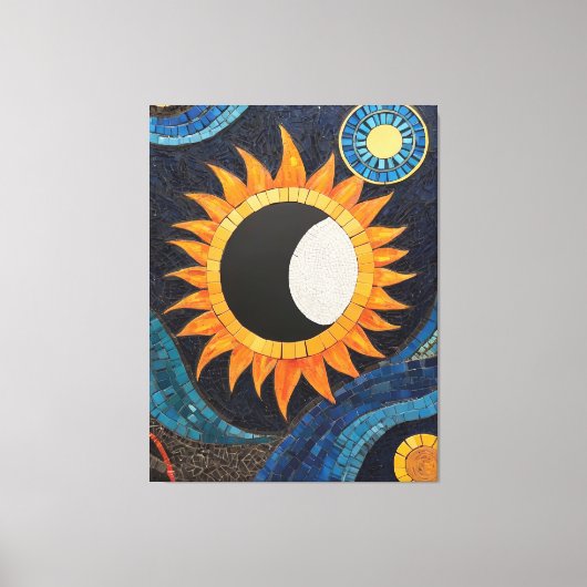 Kosmischer Tanzmosaik Leinwanddruck (Vorderseite)