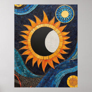Kosmischer Tanzmosaik Poster