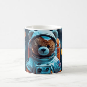 Kosmischer Teddybär-Astronaut Kaffeetasse