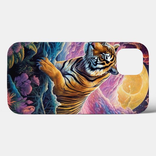 Kosmischer Tiger Case-Mate iPhone Hülle (Rückseite (Horizontal))