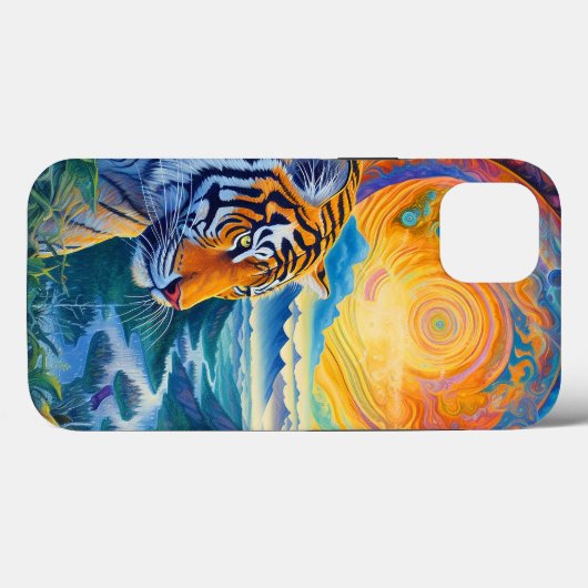 Kosmischer Tiger Case-Mate iPhone Hülle (Rückseite (Horizontal))