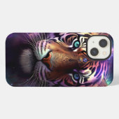 Kosmischer Tiger iPhone Hülle (Rückseite (Horizontal))