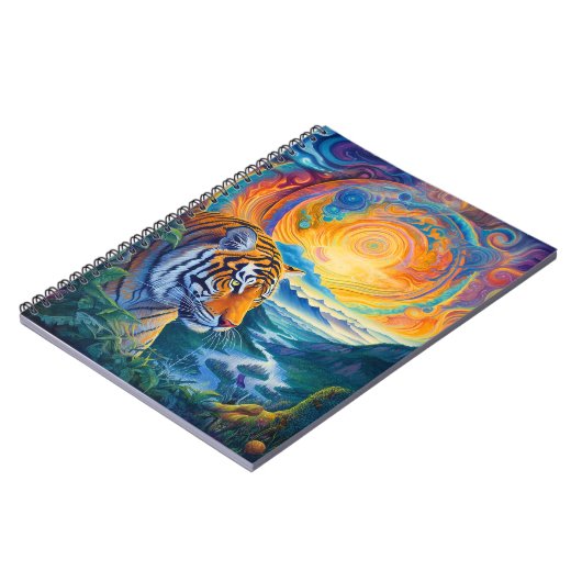 Kosmischer Tiger Notizblock (Linke Seite)