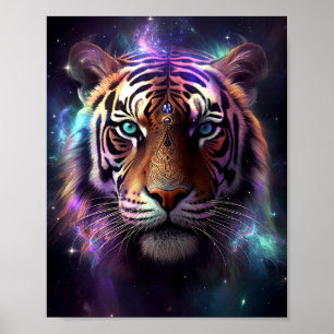 Kosmischer Tiger Poster