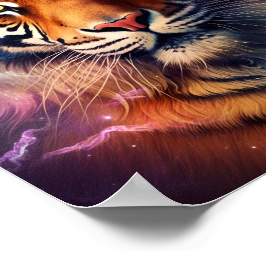 Kosmischer Tiger Poster (Ecke)