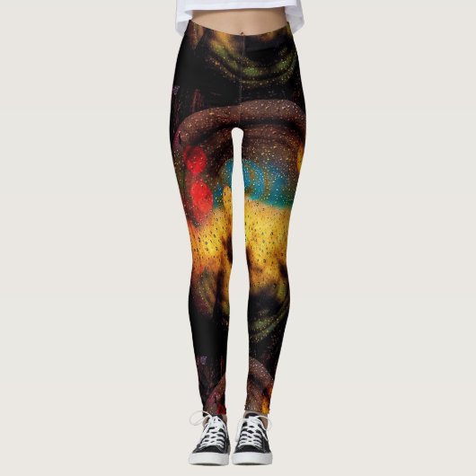 Kosmischer Traum in Primärfarben Leggings (Vorderseite)