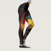 Kosmischer Traum in Primärfarben Leggings (Rechts)