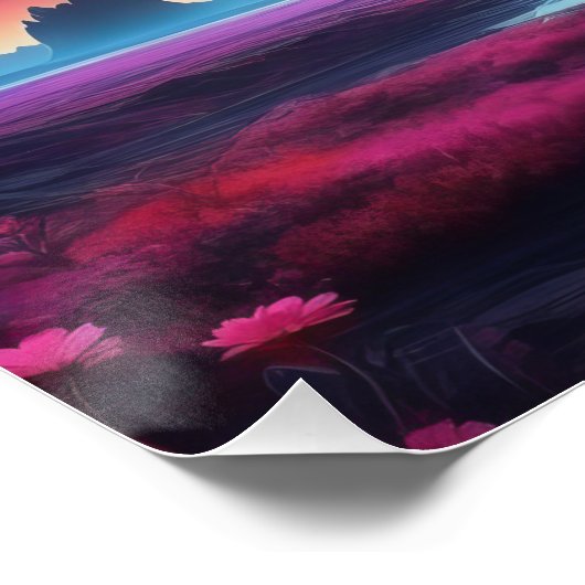 Kosmischer Traum mit fiery Planet Poster (Ecke)