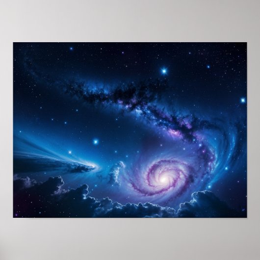 Kosmischer Traum: Sterne und Nebulae Poster (Vorne)