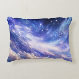 Kosmischer Traum: Wirbelnde Nebel & Sternennacht Dekokissen