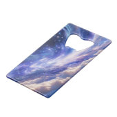 Kosmischer Traum: Wirbelnde Nebel & Sternennacht Geldbeutel Flaschenöffner (Vorderseite Schrägansicht)