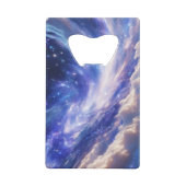 Kosmischer Traum: Wirbelnde Nebel & Sternennacht Geldbeutel Flaschenöffner (Rückseite)