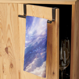 Kosmischer Traum: Wirbelnde Nebel & Sternennacht Geschirrtuch